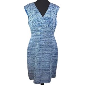 Roz & Ali Textured Blue Midi Sleeveless Dress Size 12